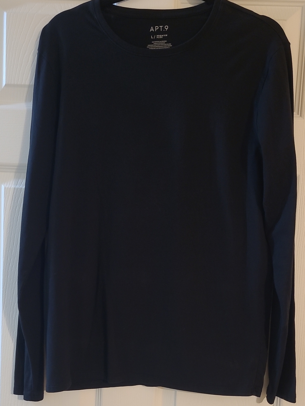 Apt. 9 Men's Premier Flex Long-Sleeve Crewneck Shirt - Black